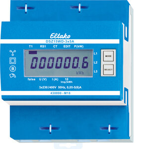 ELTAKO KWH-meter - 3 fase display, 3 x 5 A, MID geijkt **