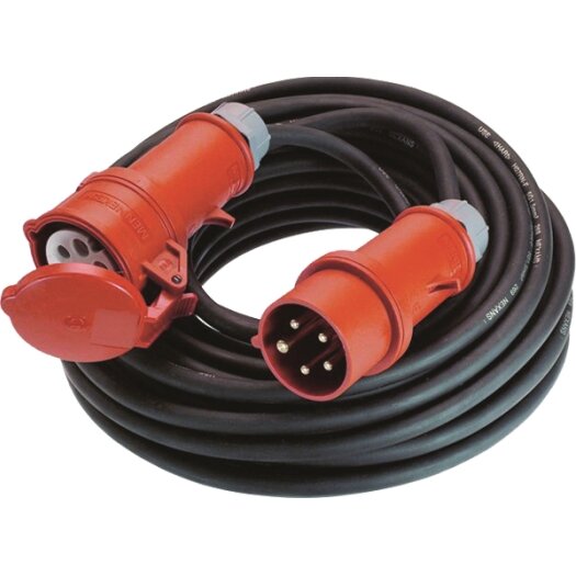 Contactverbreding H07RN-F 5G2.50 25m zwart CEE/16A, 6h, 400V