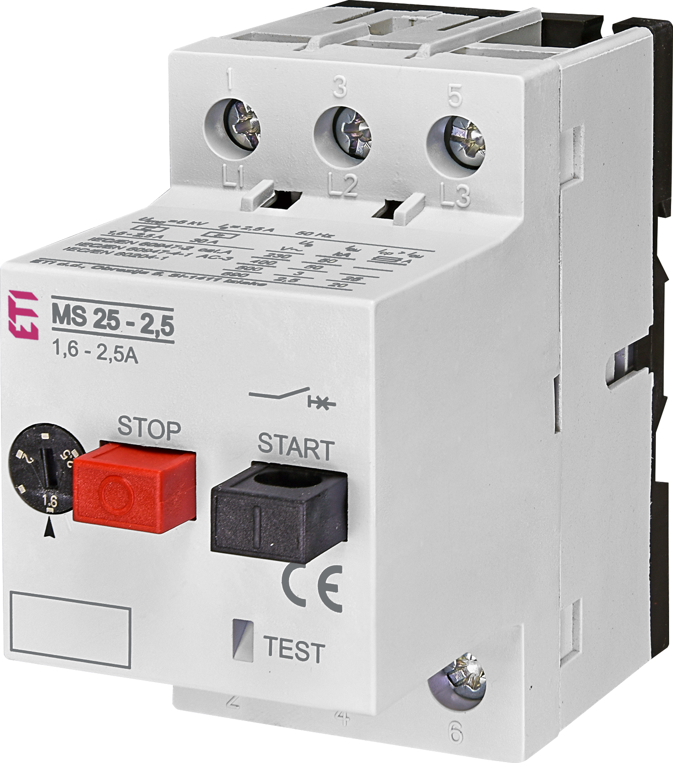 ETI motorbeveiligingsschakelaar M25 - 1,6 - 2,5 A 30 A