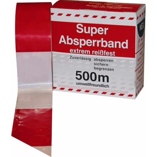 Afzetlint Rood-Wit 80mm 500 meter