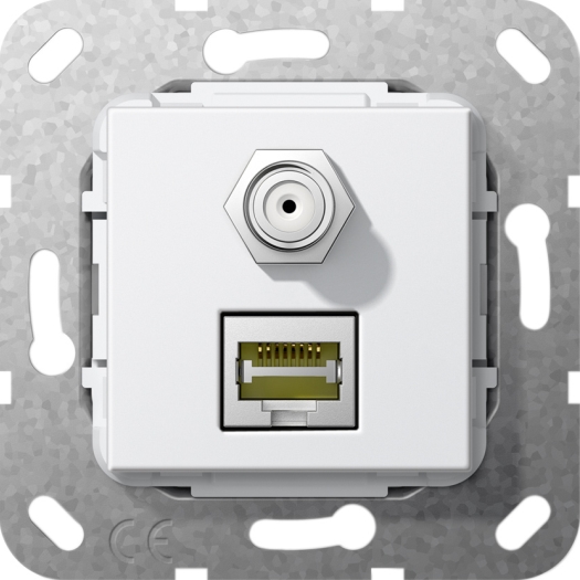 Gira MJ RJ45 CAT.6A 10 GBIT SAT-F-BU ZWG 