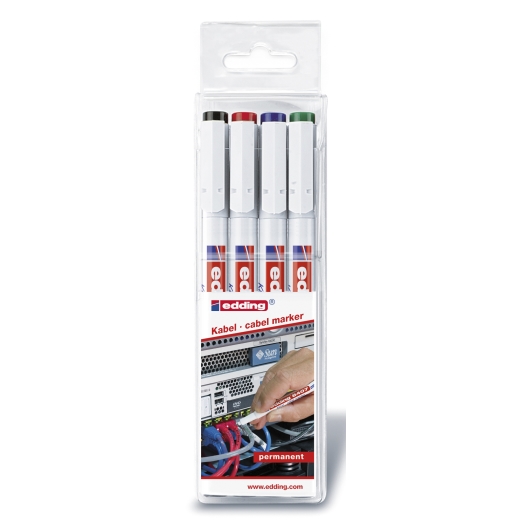 Kabel-marker schwarz, blau, rot, grün
