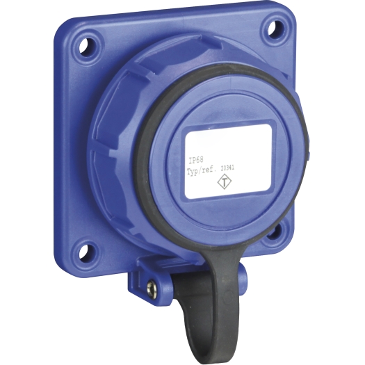 SIROX® drukwaterdichte inbouw-contactdoos deksel aan band blauw