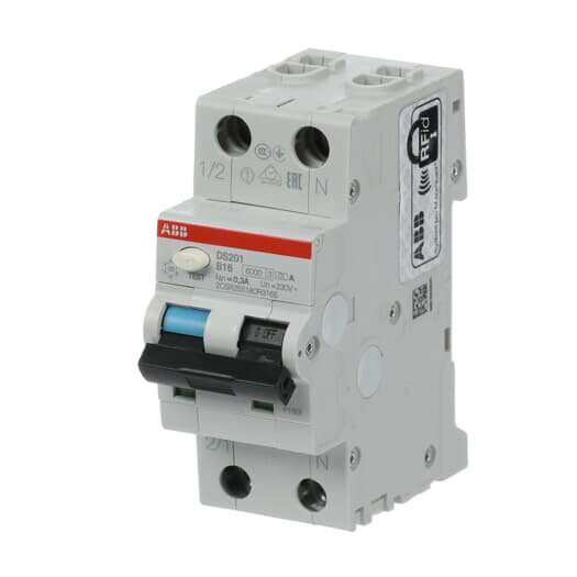 ABB Aardlekautomaat 1P+N type A, B16, 300mA "DS201"