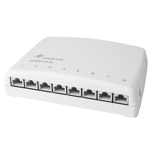 Miniverdeler MPD8-HS K Cat.6A(IEC), TH35/AP, wit-alpin