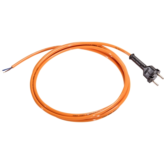 PUR aansluitsnoer H05BQ-F 2 x 1,0 mm² met contourstekker 5 meter