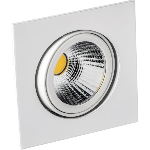 DELUNA® Aluminium inbouwspot VIERKANT-LED kantelbaar wit