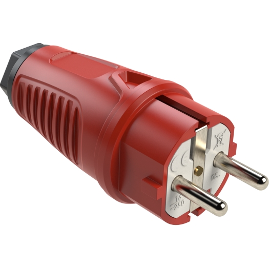 SIROX stekker 2-polig, Rood met polyamide inlegstuk