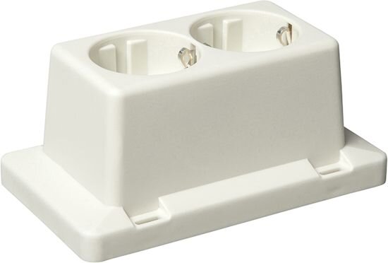 ABB HAF lasdoos deksel met 2-voudige wandcontactdoos "3611W2-S"