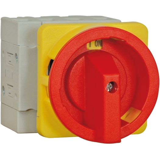 Hoofd- / Noodschakelaar voor frontinbouw 4 maak 63 A, 22 kW Hoofd- / Noodschakelaar voor frontinbouw 4 maak 63 A, 22 kW