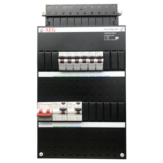 AEG Fix-O-Rail groepenkast 1 fase, 6-groeps - A330/2323+HS2/40