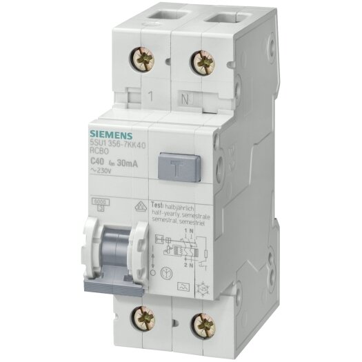 FI/LS-schakelaar, 6 kA, 1P+N, type A, 30 mA, C-Char, In: 10 A, Un AC: 230 V