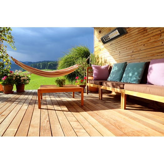 SOLAMAGIC S2 Premium infraroodverwarming met 3-traps draadloze dimmer, 2,5 kW, nano-antraciet, IP 44