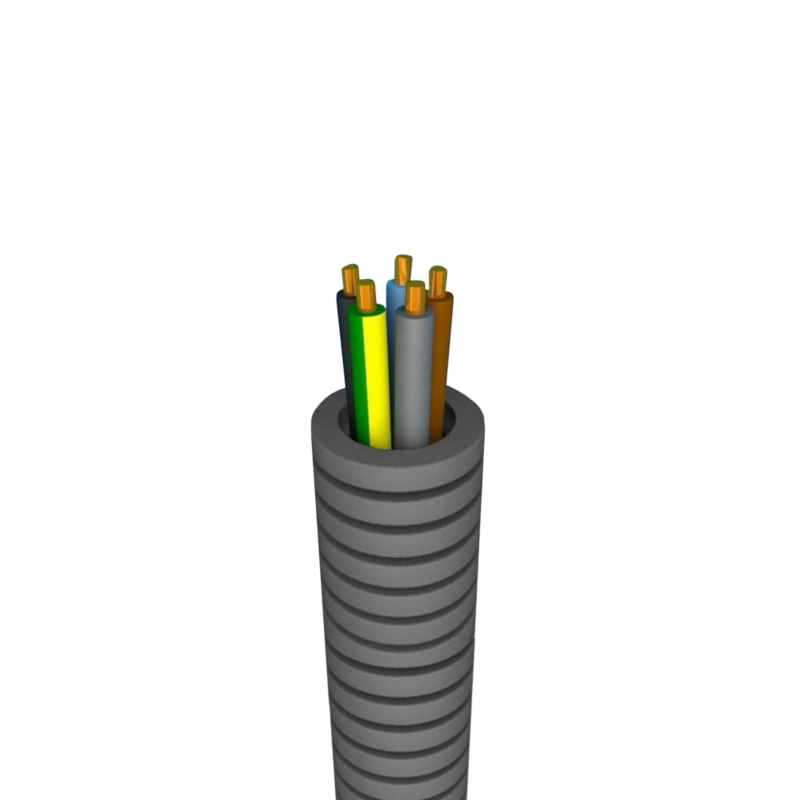 Pipelife Preflex flexbuis bedraad 5G2,5 G/G-BL-BR-ZW-GR