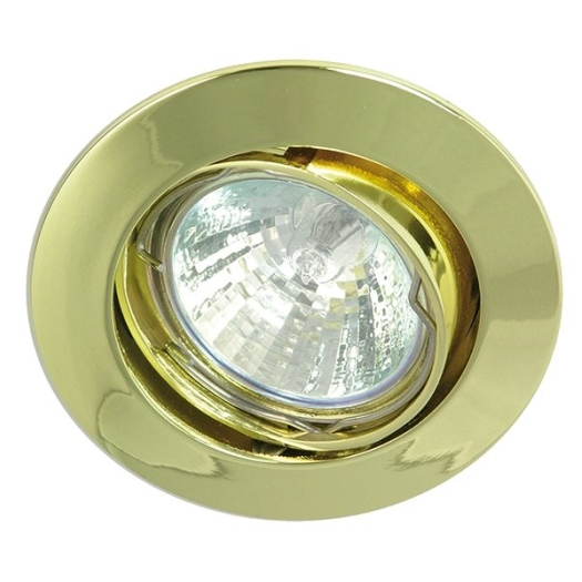 DELUNA® gegoten aluminium inbouwspot messing draaibaar 50W, MR16