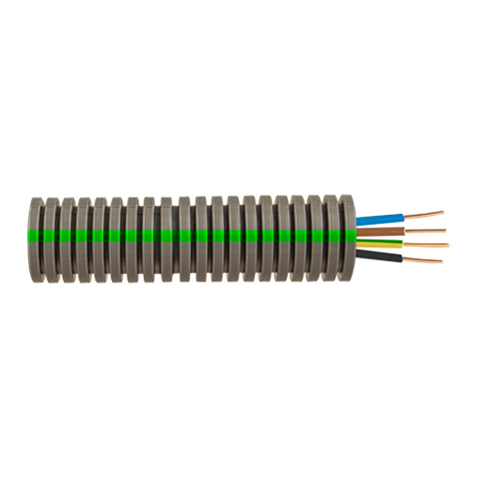 Pipelife Preflex flexbuis bedraad 3G2,5 mm² + 2x1,5 mm² G/G-BL-BR-ZW-ZW
