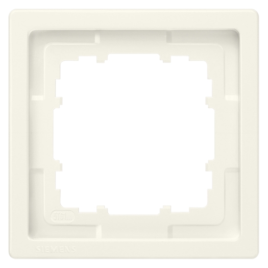 DELTA stijl, titanium wit Frame 1-voudig, 82x82mm