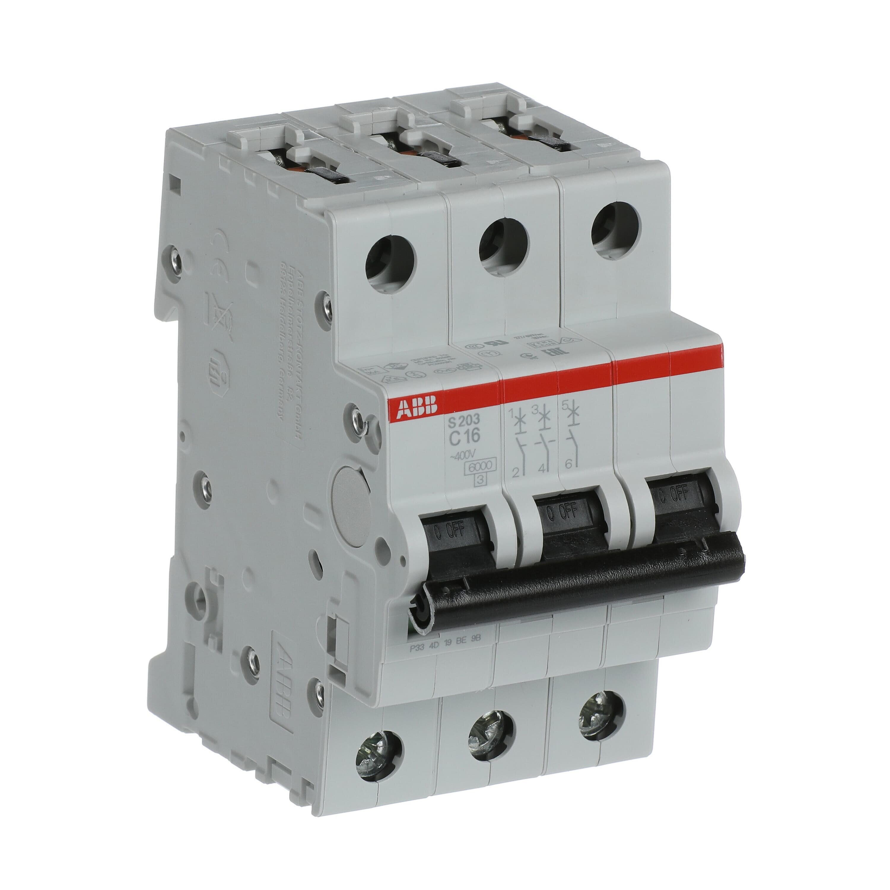 ABB Installatieautomaat 3-polig "S203" C, 16 A