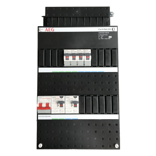 AEG Fix-O-Rail groepenkast 1 fase, 4 groeps + fornuis - A330/2222F+HS2/40