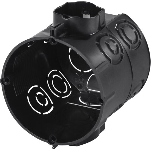 Inbouwdoos Ø 60 mm diep, zonder apparaatschroeven zwart