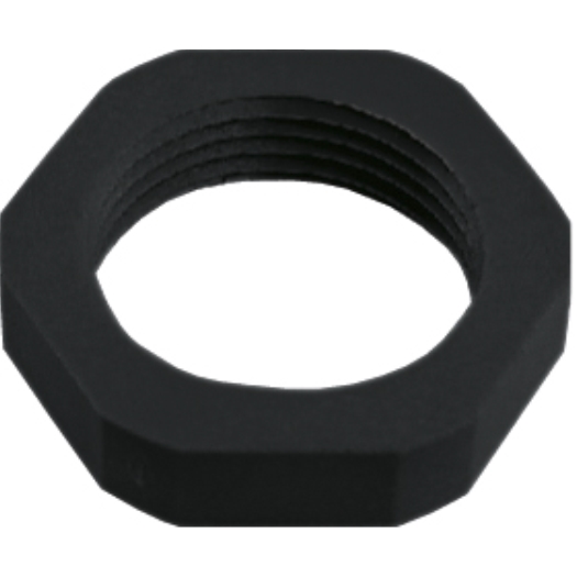 Metrische wartelmoer schroefdraad - zwart M 25 x 1,5