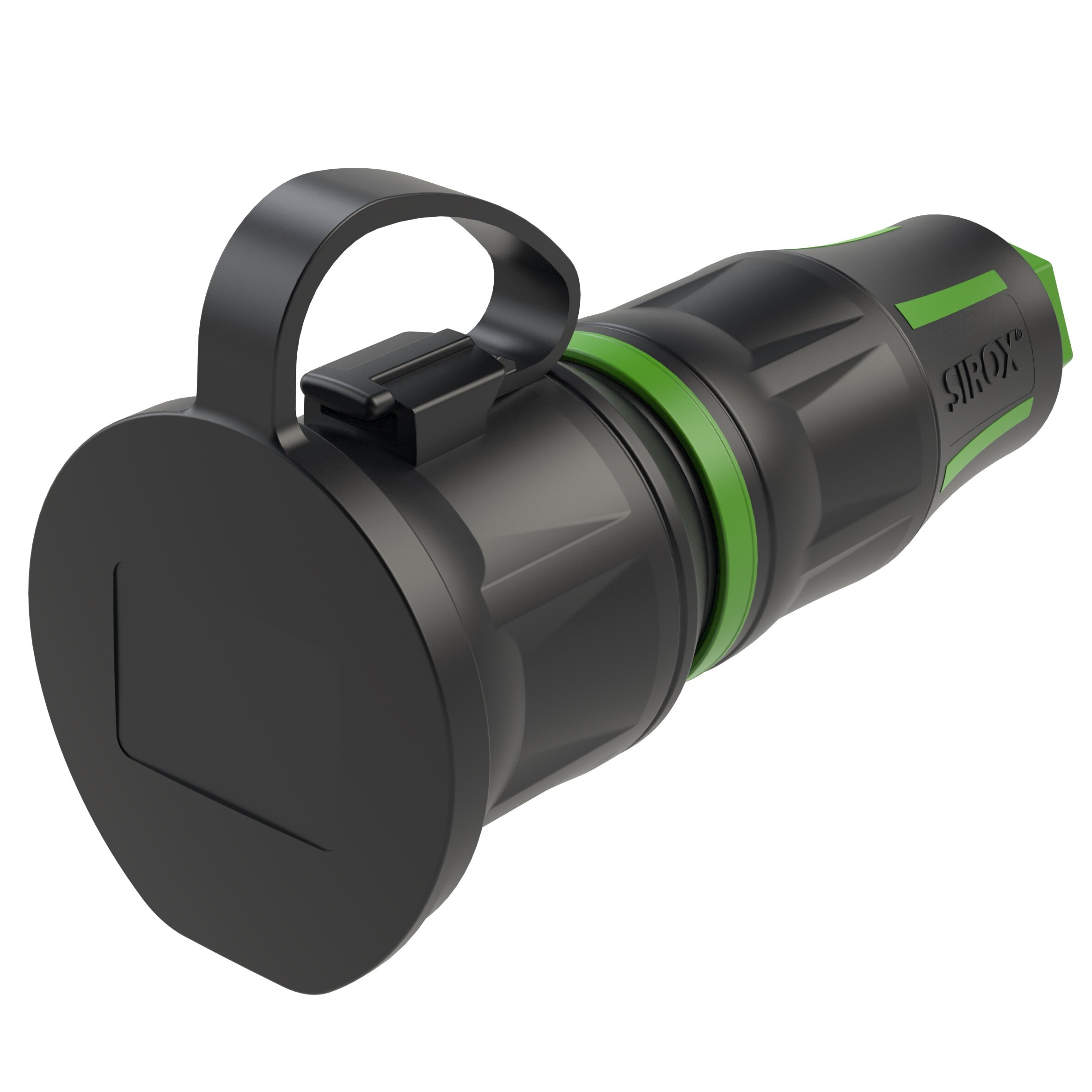 SiRoXProfi aardingscontactkoppeling met afdekstrip, massief rubber, IP54, grasgroen SiRoXProfi aardingscontactkoppeling met afdekstrip, massief rubber, IP54, grasgroen