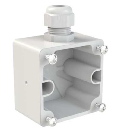 Opbouwbehuizing 75x75 1xM20 kabelwartel IP68