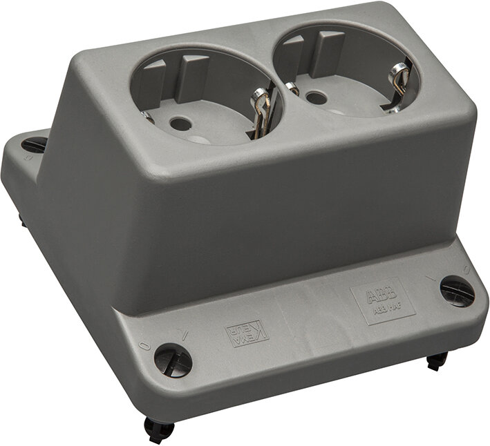 ABB HAF 2-voudige wandcontactdoos "3640-S" (3640W2-S)