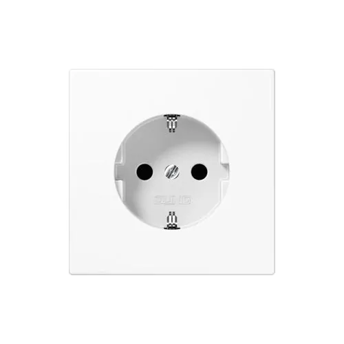 Jung LS990 wandcontactdoos met randaarde alpine wit