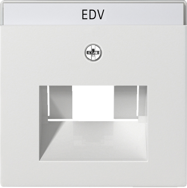 GIRA centraalplaat RJ45 wandcontactdoos tekstkader 1&2-voudig Systeem 55 zuiver wit mat