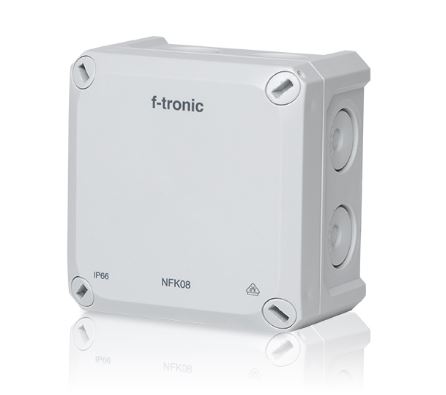 F-Tronic kabeldoos  85x85x54mm, IP66, grijs, NEPTUN Compact