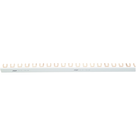 1-fase vorkrail, 90° gebogen, geïsoleerd 57 x 1 pool, 1.000 mm lang