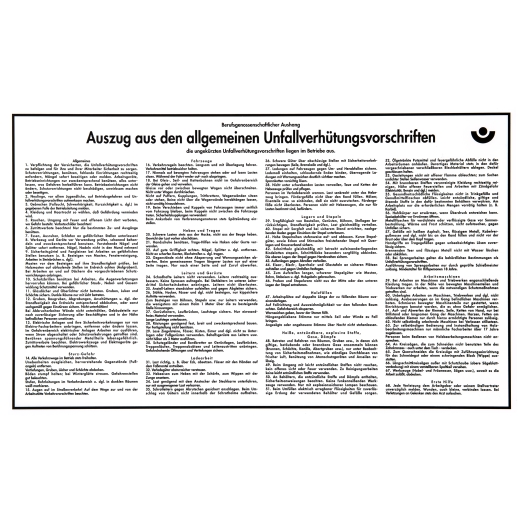 samenvatting van de algemene veiligheidsvoorschriften (Duitstalig)
