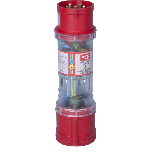Draaiveld-teststekker IP 44, 5-polig, 6 h 400 V 16 A, zonder draaiveldweergave