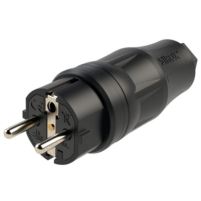 SIROX profi stekker 2-polig, zwart, IP54