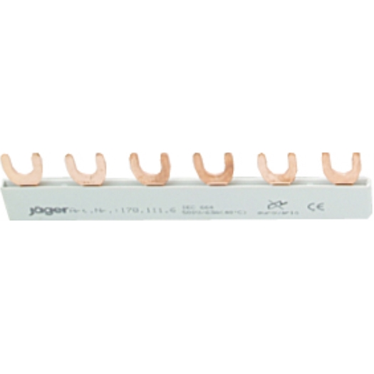 1-fase vorkrail, recht, gesloten 6 x 1 pool, 105 mm lang