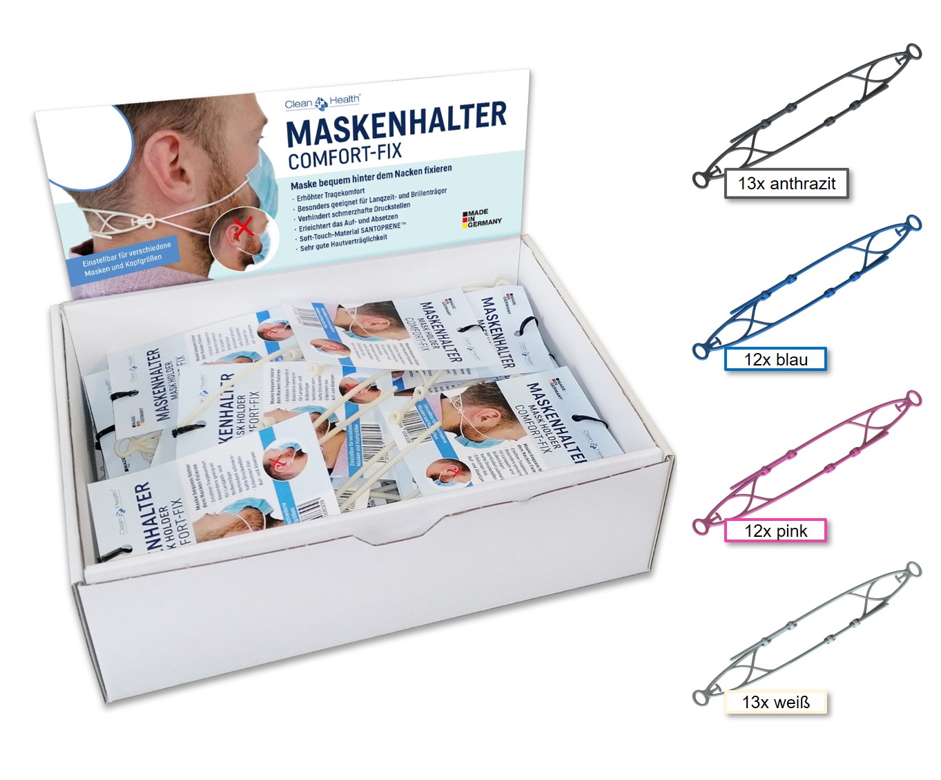 Maskerhouder Comfort-Fix, jaren 50 gemengd, gekleurd