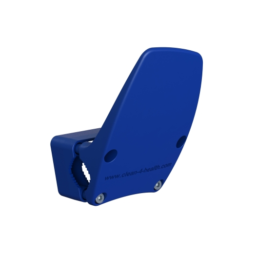 Aanraakvrije (hygiënische) deurklinkbevestiging - blauw