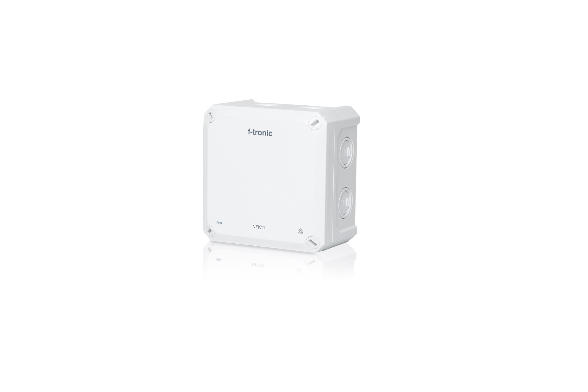 F-Tronic kabeldoos 110x110x67mm, IP66, wit, NEPTUN Compact