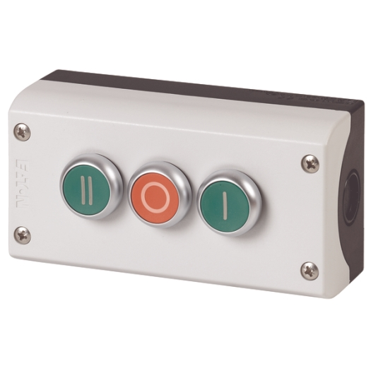 Drukknop, 3 NO + 3 NC, opbouw