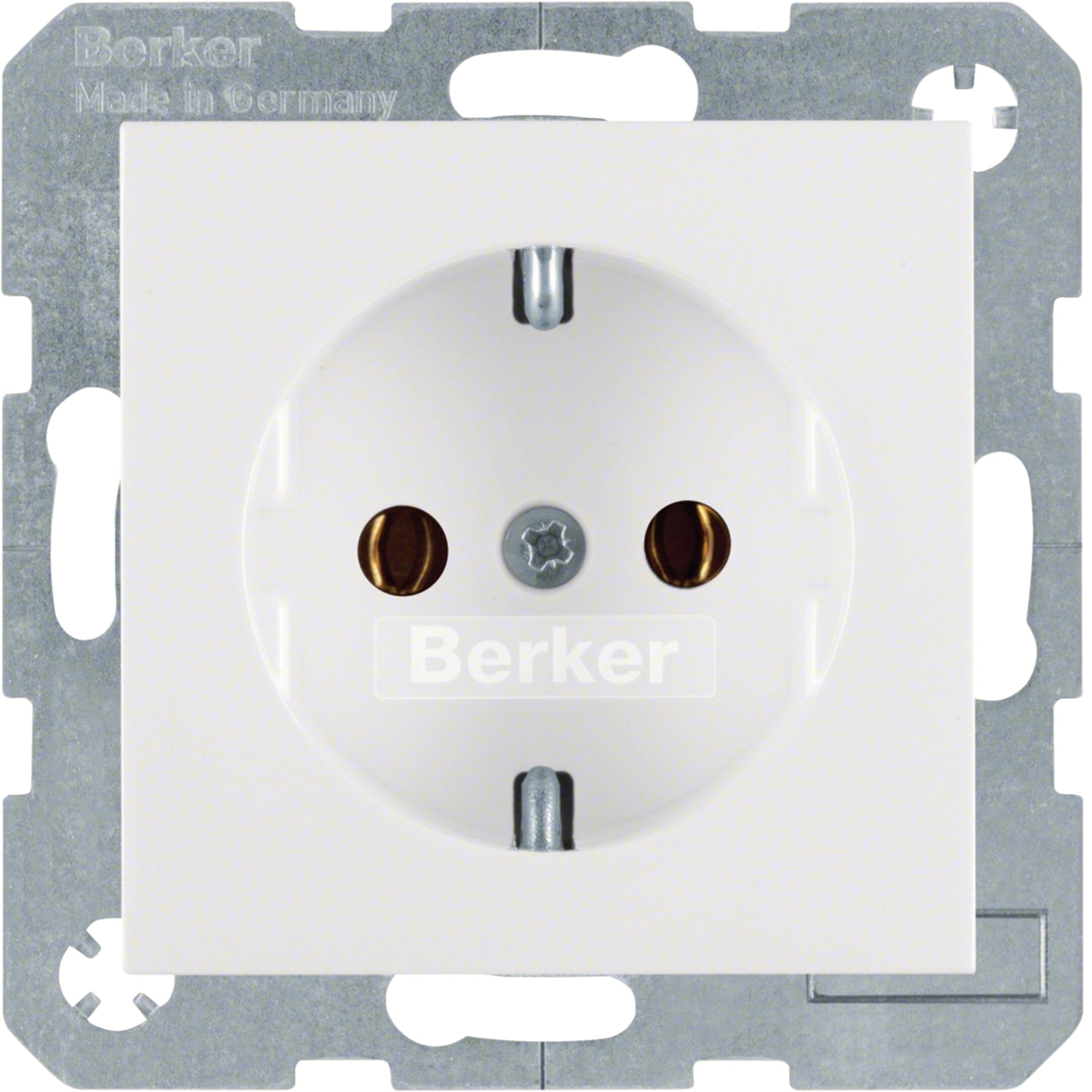 Berker contactdoos S.1/B.3/B.7 thermoplastisch polarwit mat 250 V AC