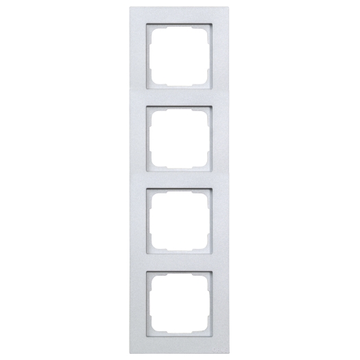 OPUS 55 Kubus afdekraam 4-voudig alu-zilver-zijdeglans