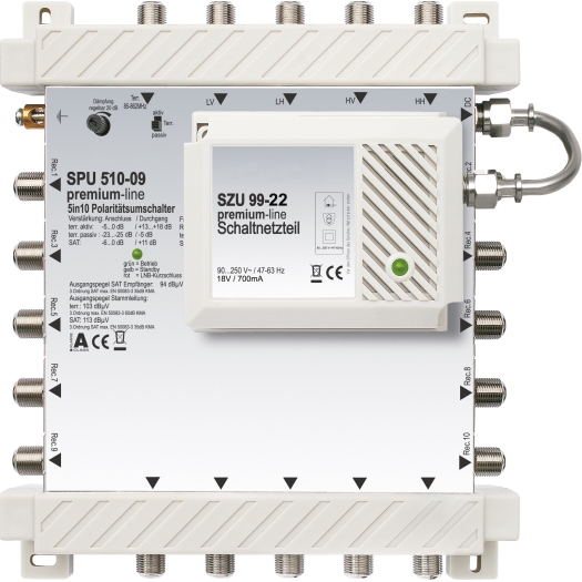 Actieve multischakelaar met 5 in X premium-line SPU 510-09