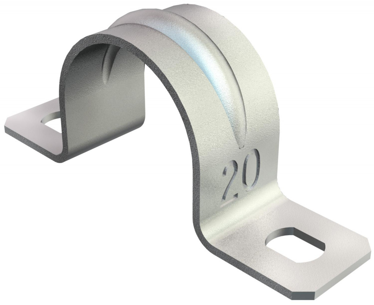 Bevestigingsklem met twee voetjes 14mm, St, G