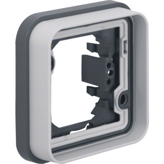 Berker W.1 afdekraam 1V horizontaal en verticaal grijs IP55
