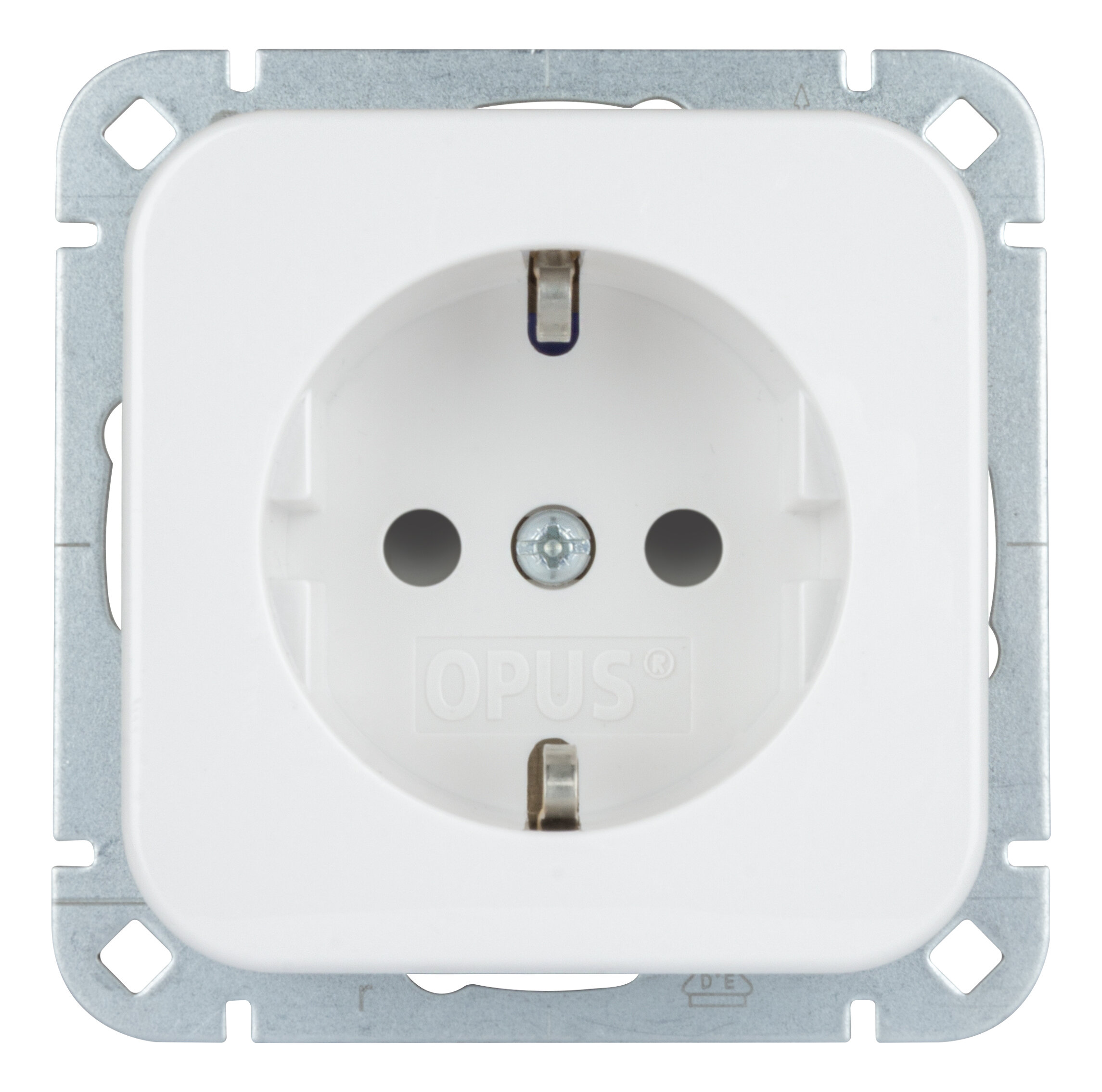 OPUS 1 geaarde contactdoos met verhoogde contactbescherming alpinewit