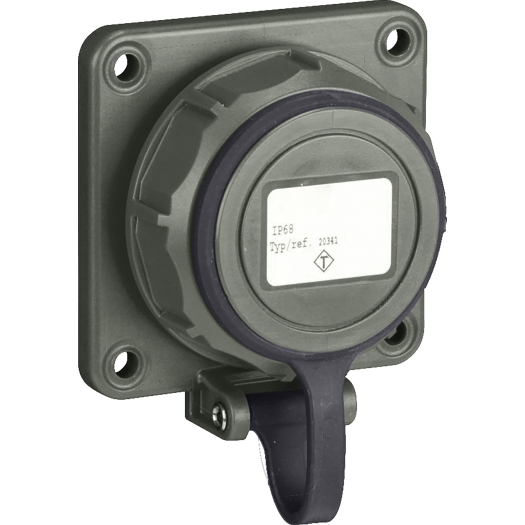 SIROX® drukwaterdichte inbouw-contactdoos deksel aan band olijfgroen SIROX® drukwaterdichte inbouw-contactdoos deksel aan band olijfgroen