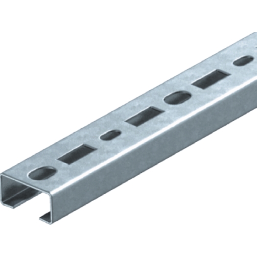 Profielrail geperforeerd, sleufbreedte 17mm 200x35x18, St, FS
