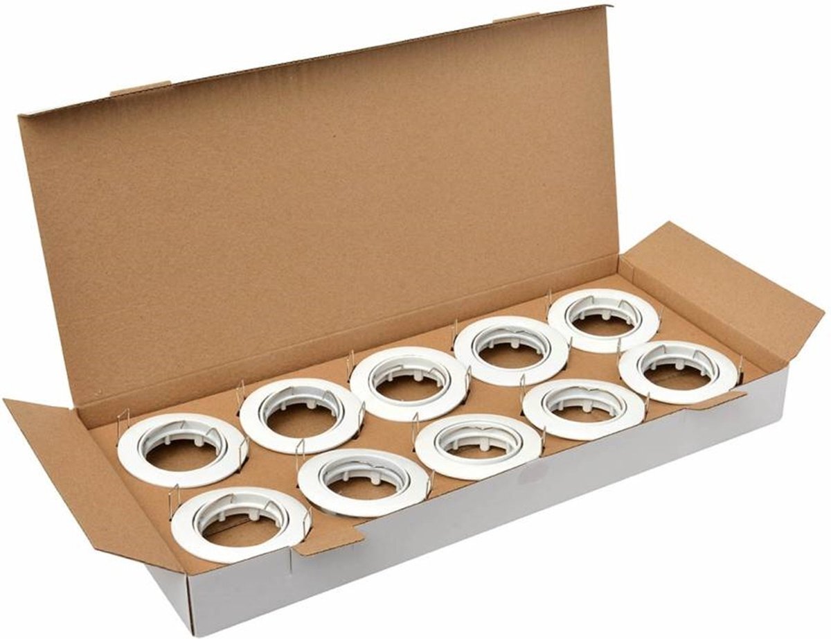 Nova Inbouwspot Kantelbaar - Ø 50 mm Lamp - Wit - 10 stuks