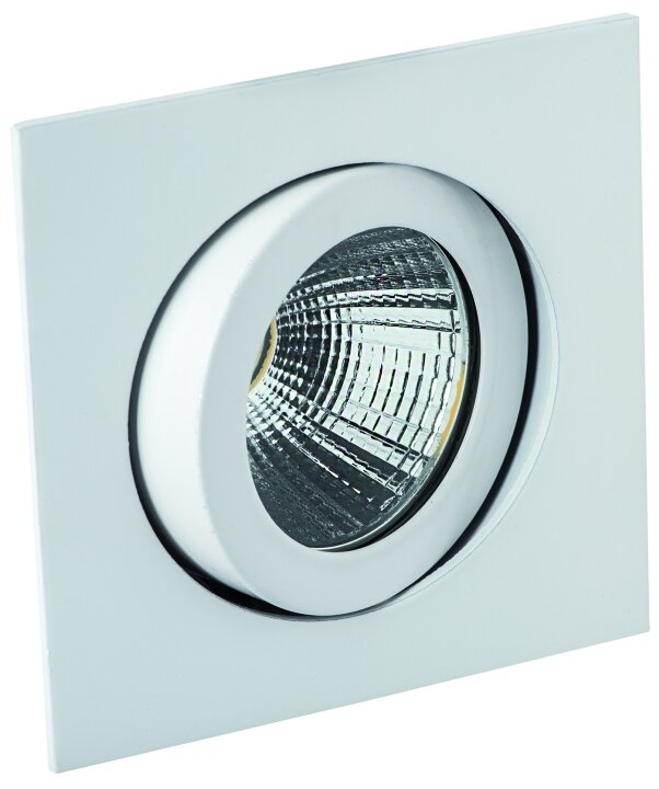 DELUNA® Aluminium-inbouwspot VIERKANT kantelbaar chroom